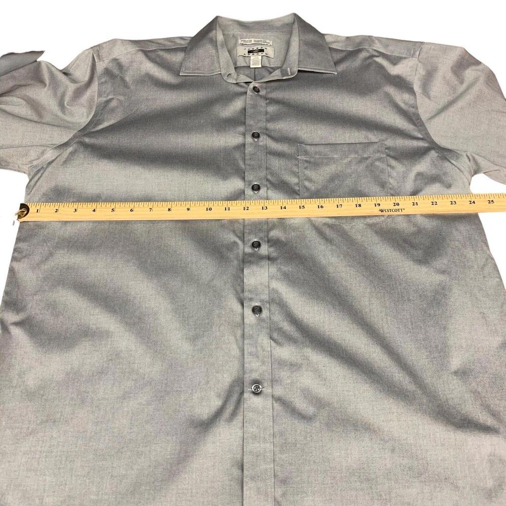 Joseph Abboud Mens Gray Non Iron Long Sleeve Button Up Shirt Size 17.5 (32/33) - Picture 6 of 7